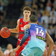 LaMelo Ball is about to do to this defender what he did tp the NCAA: go right past him with a second thought.